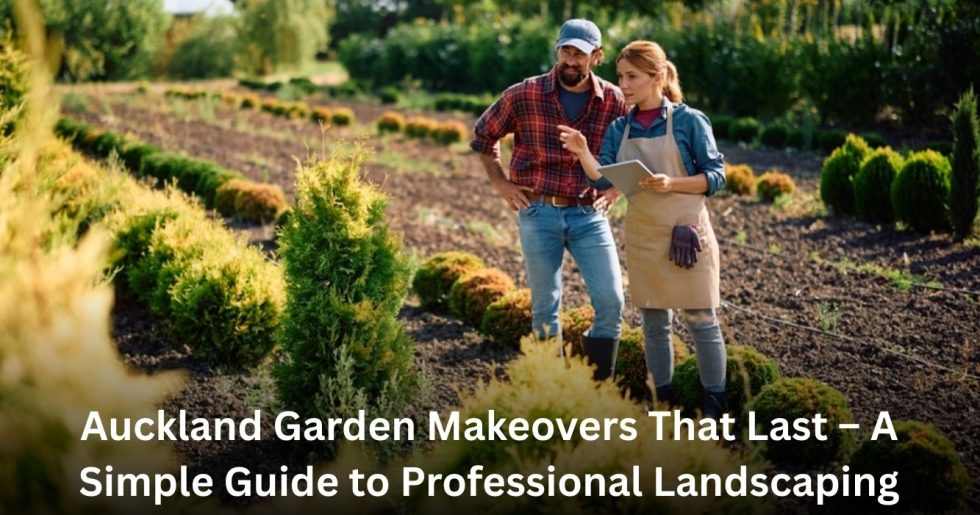 Landscape professionals planning a garden makeover project in Auckland
