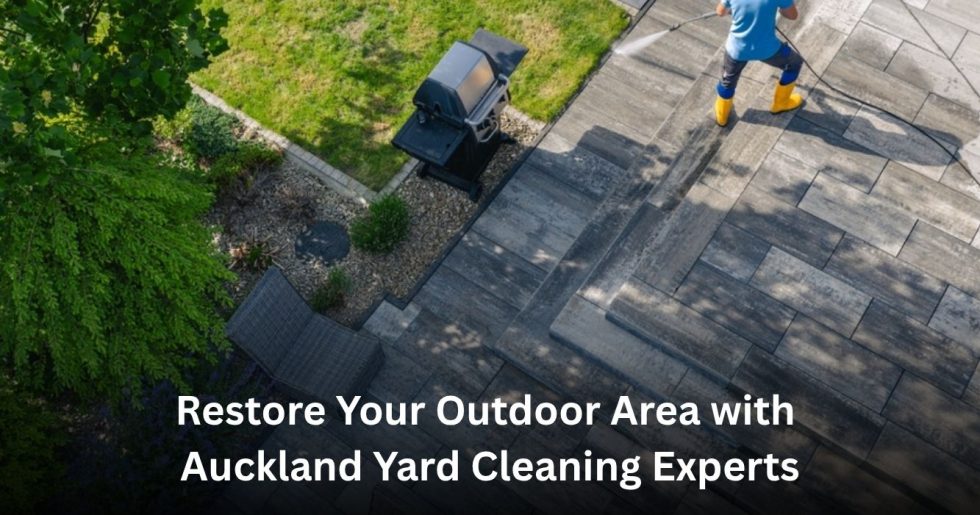 professional yard cleaning service washing and restoring outdoor areas in Auckland