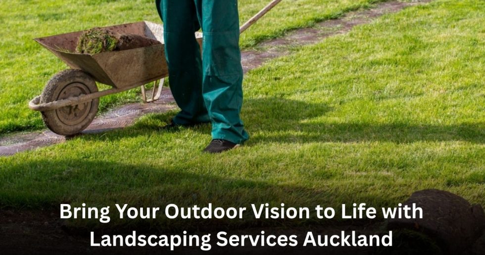 Professional Landscaping Services Auckland installing fresh turf and creating a beautiful outdoor space.